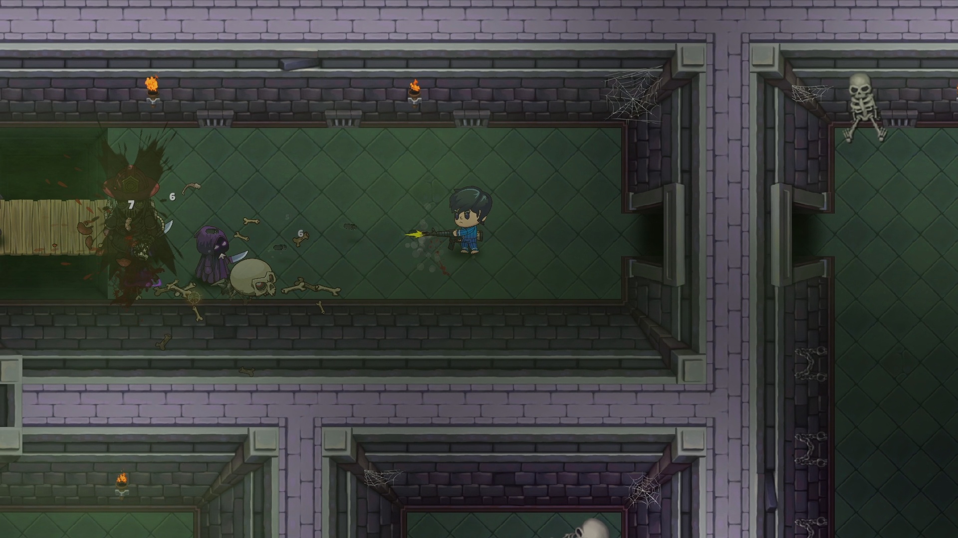 Poison Prison corridors patrolled by grotesque enemies
