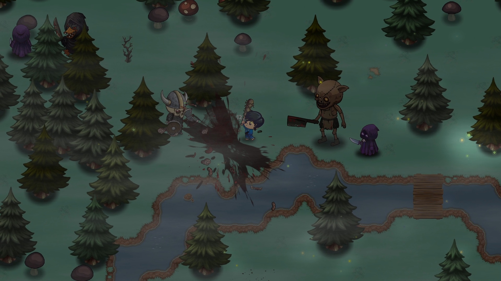 Spooky Forest crawling with enemies